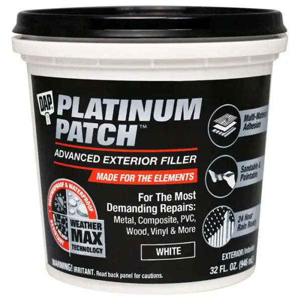 32 Oz. Dap 18787 White Platinum Patch Advanced Exterior Filler