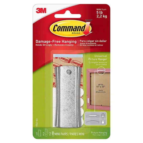 Large 3M 17047-ES Silver Command Universal Picture Hanger